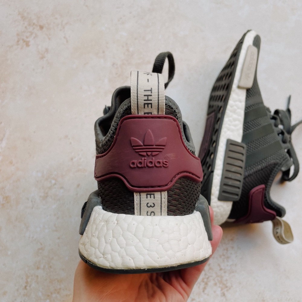 Adidas NMD_R1 Shoes in Olive Maroon - Picture 11 of 15
